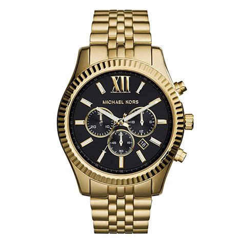 michael kors watches goldtone with wooden band mens|michael kors 256400.